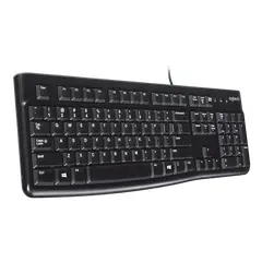 4 - Клавиатура Logitech K120, Проводное, Чёрный