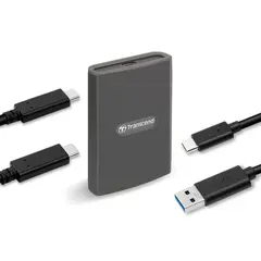 3 - Кардридер Transcend TS-RDE2, USB Type-C, USB Type-A, Серый