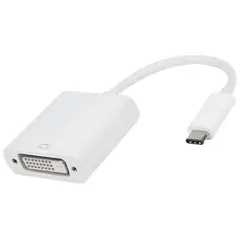 2 - Видеоадаптер APC Electronic APC-631001, Type-C - DVI-D (F), 0,1м, Белый