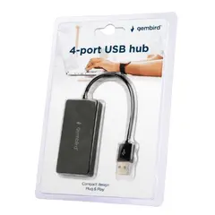 6 - USB-концентратор Gembird UHB-U2P4-04, Чёрный