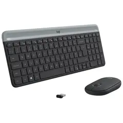 4 - Клавиатура и мышь Logitech MK470, Беспроводное, Графитовый