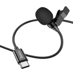 4 - Портативный записывающий микрофон Hoco L14 Type C, USB, Чёрный
