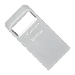 2 - USB Flash накопитель Kingston DataTraveler Micro, 64Гб, Серебристый