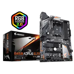 5 - Материнская плата Gigabyte B450 AORUS ELITE, AM4, AMD B450, ATX
