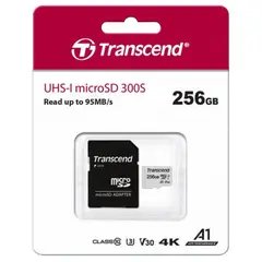 2 - Карта памяти Transcend MicroSDXC Class 10, 256Гб (TS256GUSD300S-A)