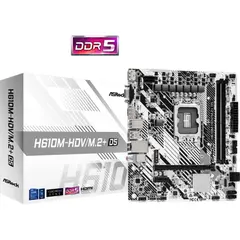 3 - Материнская плата ASRock H610M-HDV/M.2+ D5, LGA1700, Intel H610,...