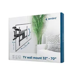 4 - Настенное крепление для телевизора Gembird WM-70RT-01, Чёрный