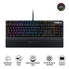 4 - Клавиатура ASUS TUF Gaming K3, Проводное, Металлический Серый