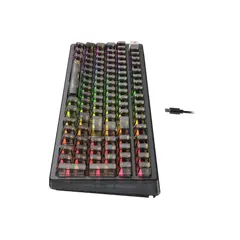 5 - Клавиатура Havit KB875L, Проводное, Прозрачный