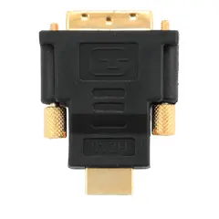 6 - Видеоадаптер Cablexpert A-HDMI-DVI-1, HDMI (M) - DVI-I (M), Чёрный