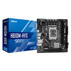 4 - Материнская плата ASRock H610M-HVS, LGA1700, Intel H610, Micro-ATX