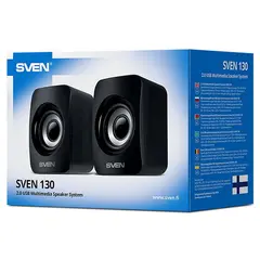3 - Компьютерные колонки 2.0 SVEN "130", Чёрный