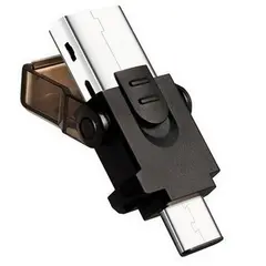 2 - Кардридер ADATA ACMR3PL-OTG-RBK, USB Type-C, USB Type-A, Чёрный