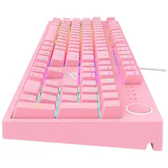 2 - Клавиатура Havit KB871L, Проводное, Розовый