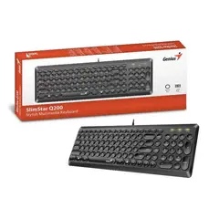 3 - Клавиатура Genius SlimStar Q200, Проводное, Чёрный