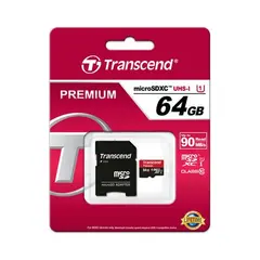 Карта памяти Transcend MicroSDXC Class 10, 64Гб (TS64GUSDU1) 25911