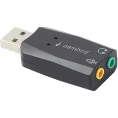 4 - Звуковая карта Gembird SC-USB2.0-01, Чёрная
