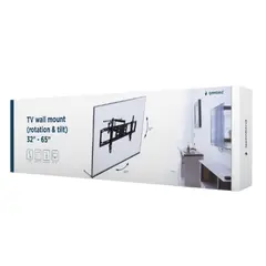 2 - Настенное крепление для телевизора Gembird WM-65RT-03, Чёрный