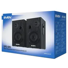6 - Компьютерные колонки 2.0 SVEN SPS-585, Чёрный