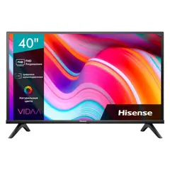 5 - 40" LED SMART Телевизор Hisense 40A4K, 1920x1080 FHD, VIDAA U6.0, Чёрный