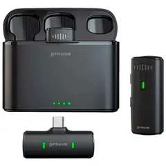 2 - Microphone Wireless Proove Demo Type-C (2 mic),Black