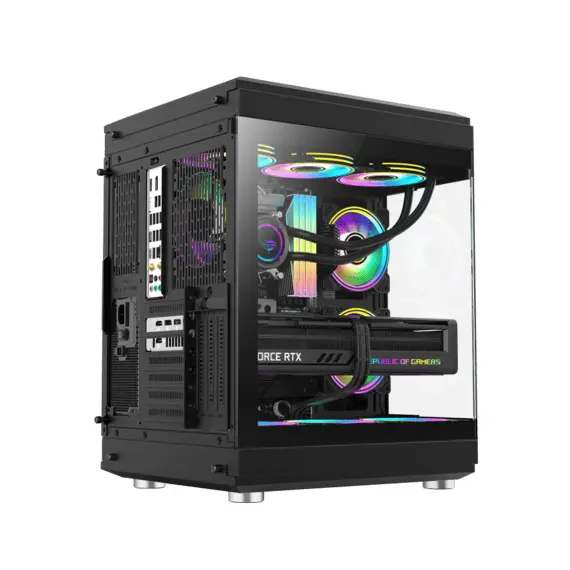 5 - Case ATX GAMEMAX HYPE , w/o PSU, 0.8mm, 3x120mm ARGB fans, ARGB Hub,...