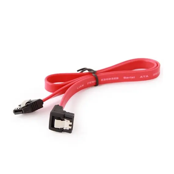 3 - Cable Serial ATA III 30 cm data, 90 degree connector, metal clips,...