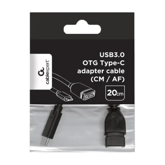 2 - Adapter Type-C male / USB3.0 female 20cm, CM/AF, Cablexpert,...