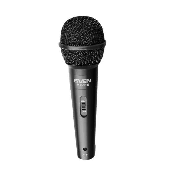 2 - Karaoke Microphone SVEN "MK-110", Wired, dynamic, metal, cable 4.0...