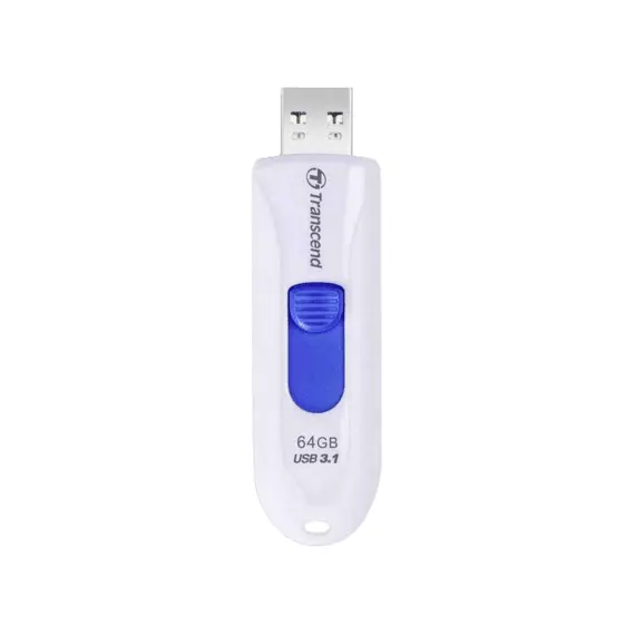 64GB USB3.1 Flash Drive Transcend "JetFlash 790", White, Slider...