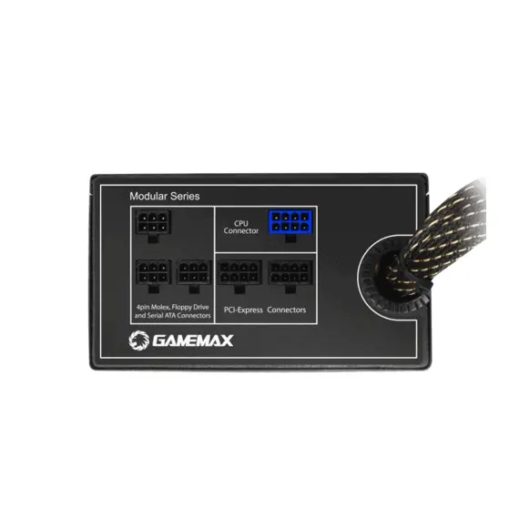 4 - Power Supply ATX 600W GAMEMAX GM-600, 80+ Bronze, Modular cable,...