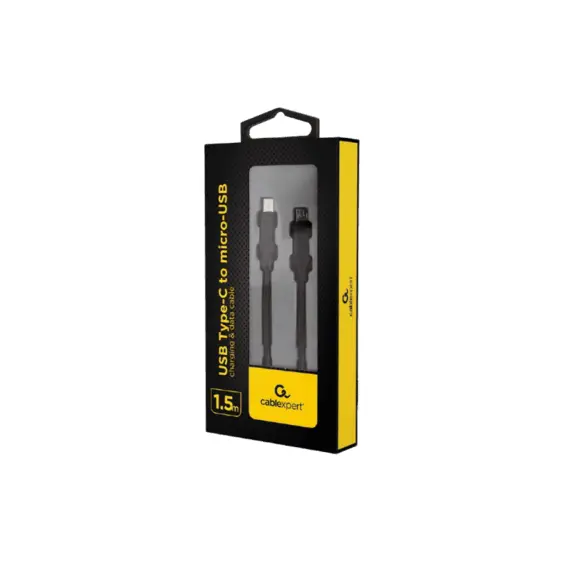 Blister Type-C/MicroUSB, 1.5 m, Cablexpert, Black 28395
