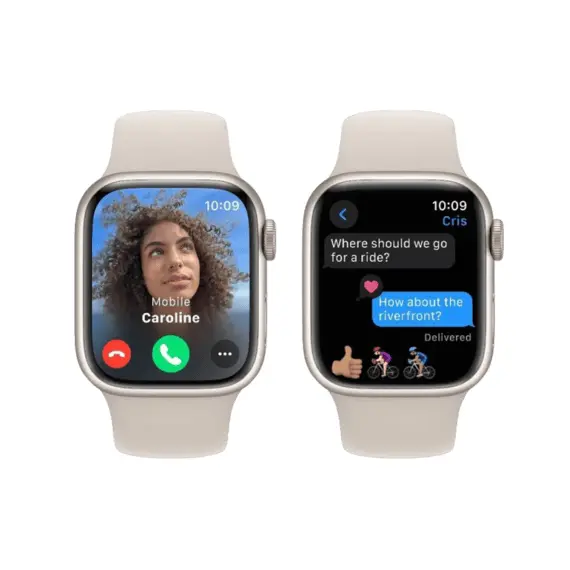 5 - Apple Watch Series 9 GPS, 41mm Starlight Aluminium Case with...