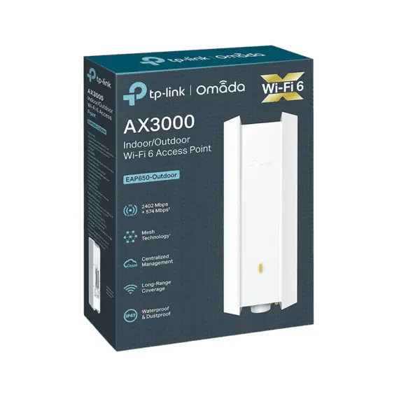 4 - Wi-Fi 6 Dual Band Access Point TP-LINK "EAP650-Outdoor", 2976Mbps,...