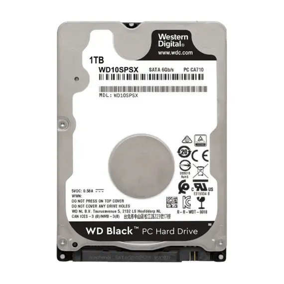 2 - 2.5" HDD 1.0TB Western Digital "Black (WD10SPSX)" [SATA3, 64MB,...