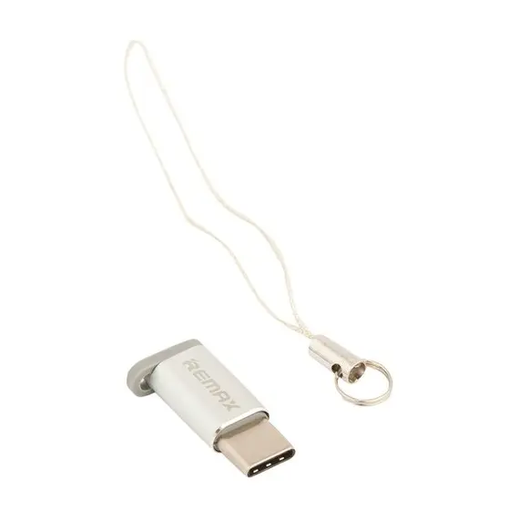 5 - Adapter Remax micro USB to Type-C, Silver
