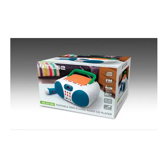 2 - MUSE MD-203KMC, KIDS Karaoke, Tuner FM, CD, White/Blue