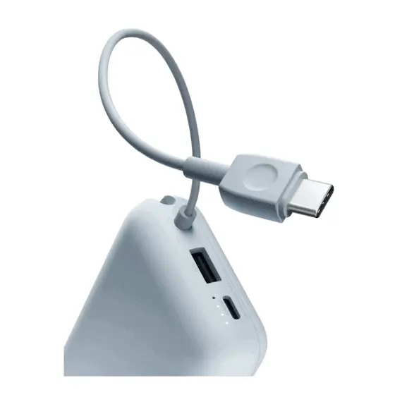 9 - Power Bank, Xiaomi 10000 mah, (Integrated Cable) Ice Blue GL