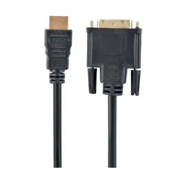 Cable HDMI to DVI 3.0m Cablexpert, male-male, GOLD, 18+1pin single-link,...