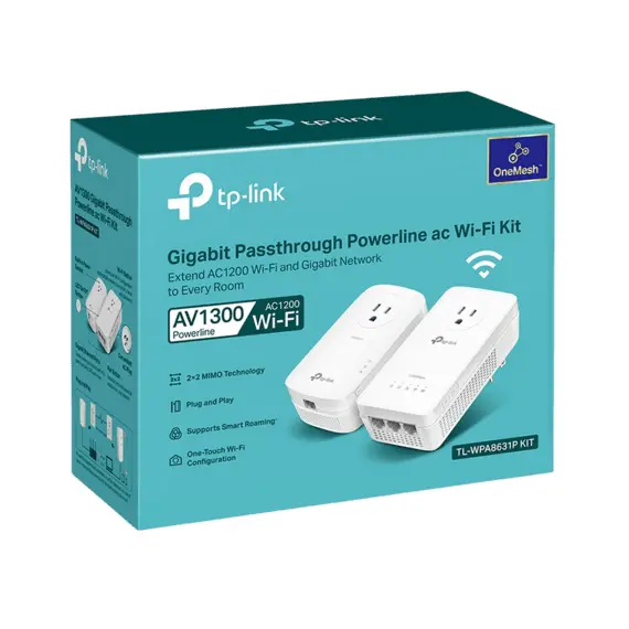 9 - Powerline Adapter/Access Point Wi-Fi AC TP-Link, TL-WPA8631P KIT,...