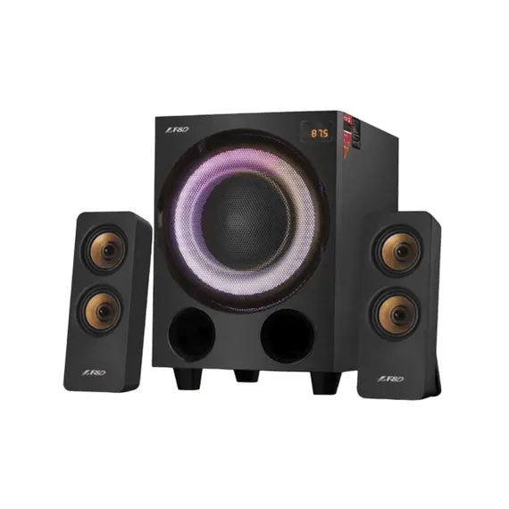 4 - Speakers F&D F770X Black, 76W, 2.1 Computer Multimedia Speaker