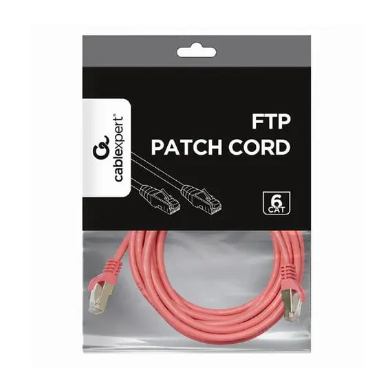 4 - Patch Cord Cat.6/FTP, 3m, Pink, PP6-3M/RO, Cablexpert