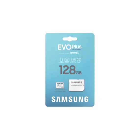 8 - .128GB MicroSD (Class 10) UHS-I (U3)+SD adapter, Samsung EVO Plus...