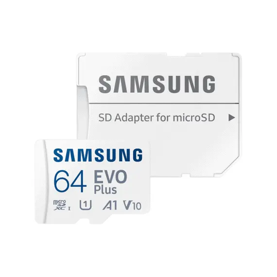 9 - ..64GB MicroSD (Class 10) UHS-I (U3)+SD adapter, Samsung EVO Plus...
