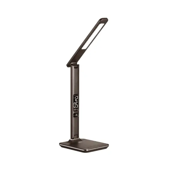 2 - PLATINET DESK LAMP 14W + LCD WITH CLOCK AND TEMPERATURE + USB charger...