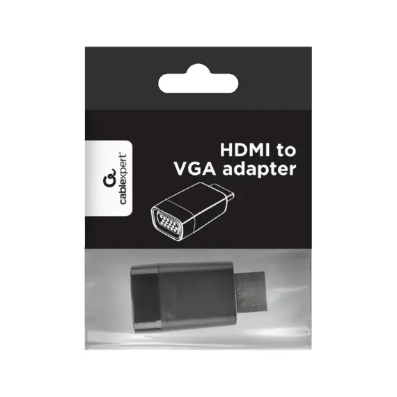 3 - Adapter HDMI M to VGA F, Cablexpert "A-HDMI-VGA-001"
