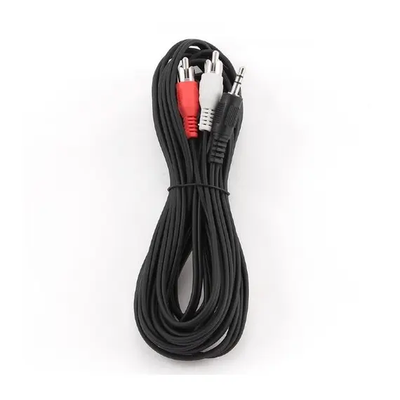 7 - CCA-458-5M 3.5mm stereo plug to 2 phono plugs 5 meter cable,...