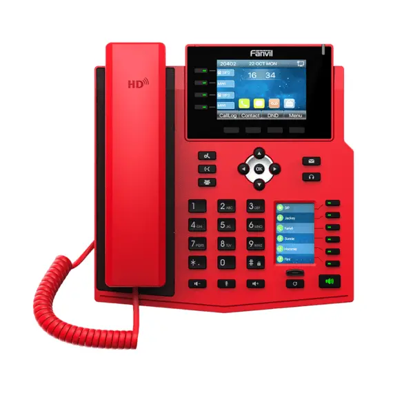 3 - Fanvil X5U-R RED, High-end IP phone, Colour Display