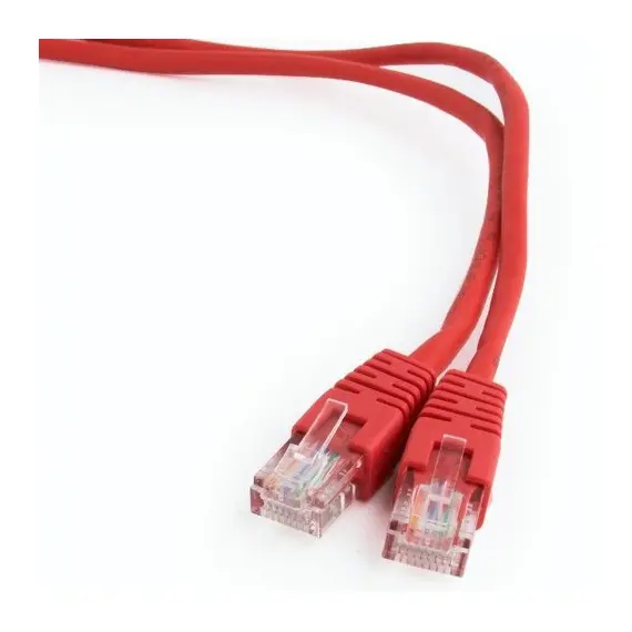 4 - 2m, Patch Cord Red, PP12-2M/R, Cat.5E, Cablexpert, molded strain...