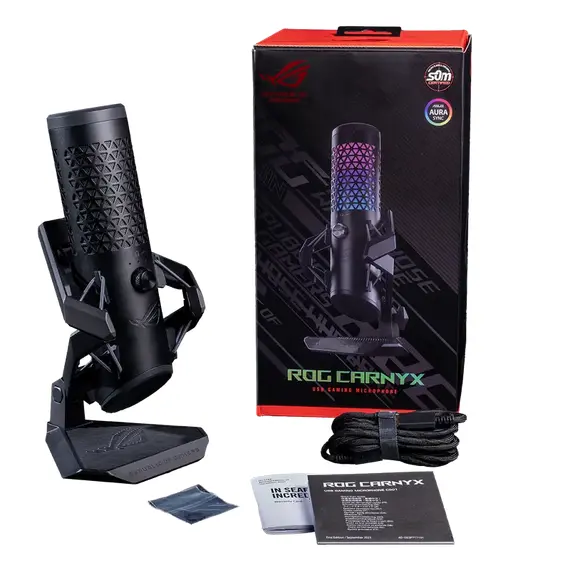 4 - Игровой Микрофон ASUS ROG Carnyx, Проводной аналоговый, Чёрный